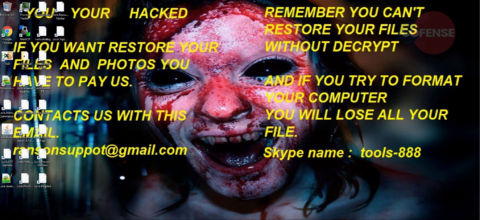 Les e-mails de phishing envoient un ransomware MirCop effrayant sur le thème des zombies 3 Fond d'image gore avec des instructions