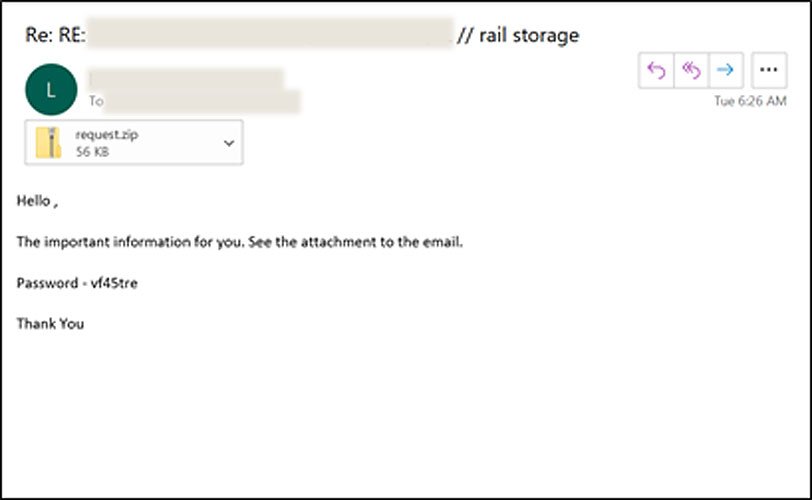 TrickBot s'associe aux hameçonneurs Shatak pour les attaques de ransomware Conti 2 Exemple d'e-mail d'hameçonnage Shatak