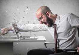 Angry over computer