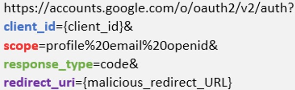 Définir un paramètre redirect-uri malveillant