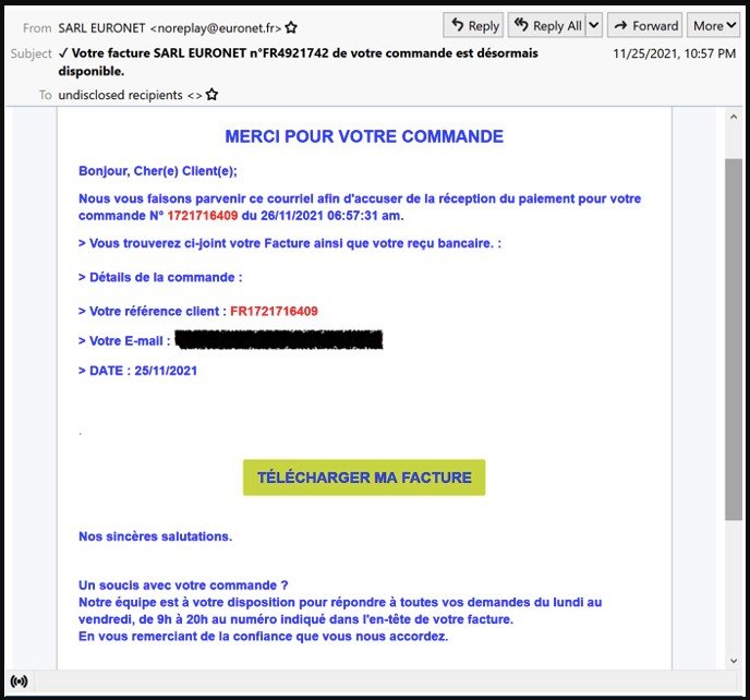 Exemple de message de la récente campagne TinyNuke