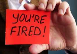 You are fired on a post-it note