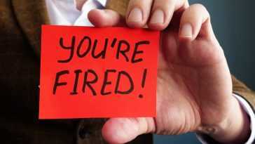 You are fired on a post-it note