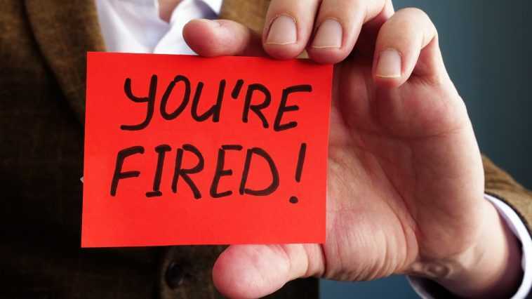 You are fired on a post-it note