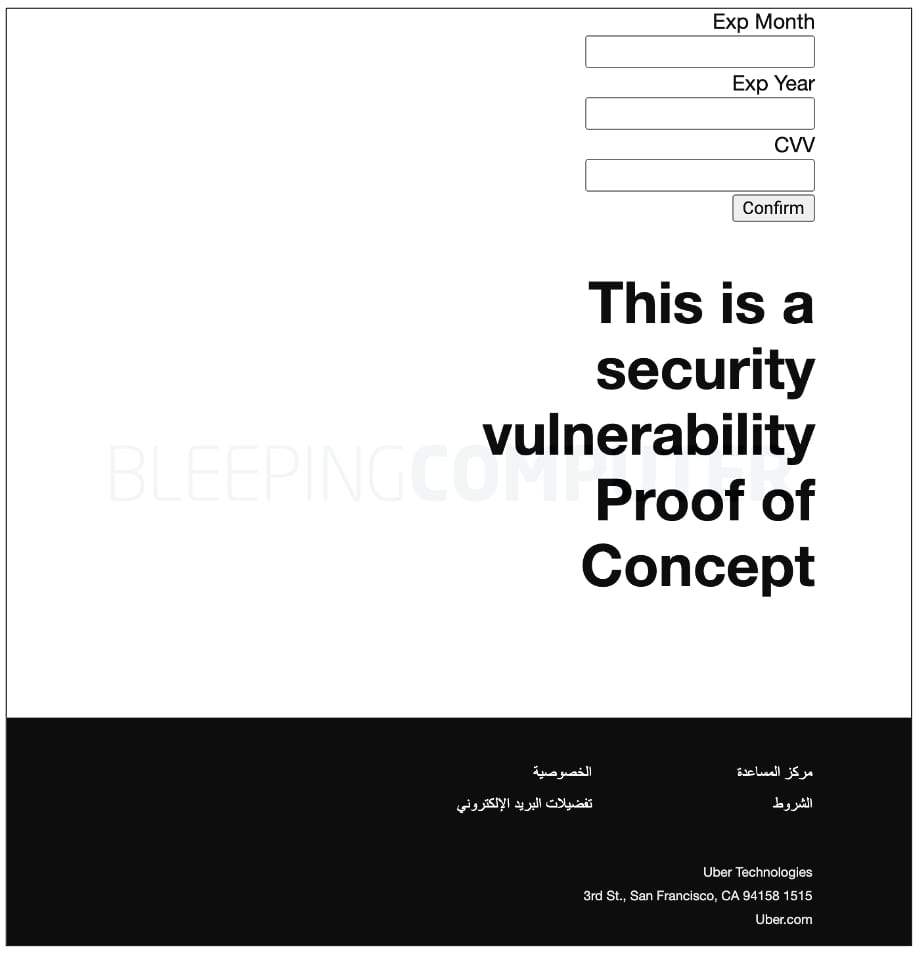 Uber ignore la vulnérabilité qui vous permet d'envoyer n'importe quel e-mail depuis Uber.com 3 Avis de non-responsabilité