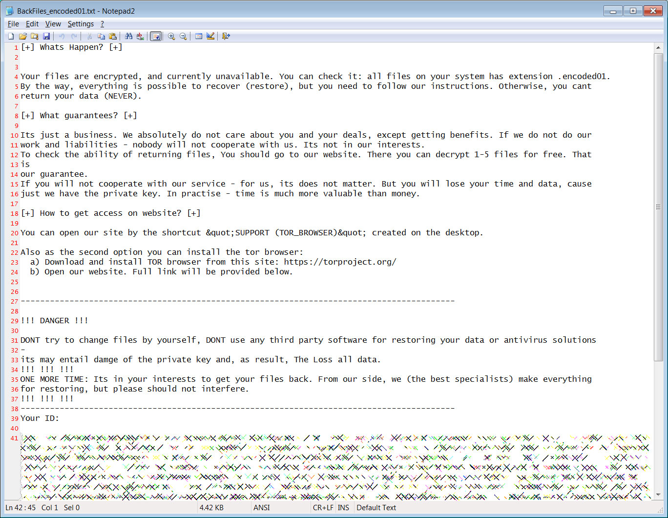 Note de rançon de sucre