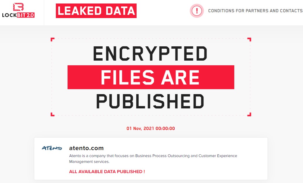 LockBit publie les fichiers volés