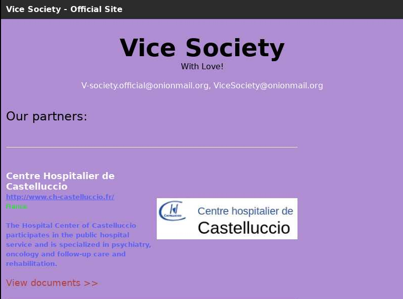Un groupe hospitalier français déconnecte Internet après que des pirates ont volé des données 4 Vice Society répertorie l'hôpital de Castelluccio