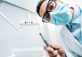 Dentist with a drill