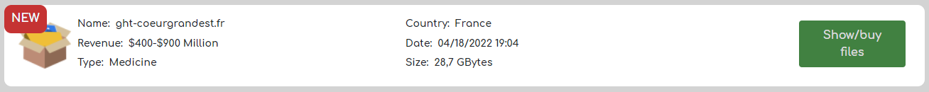 Un groupe hospitalier français déconnecte Internet après que des pirates ont volé des données 2 Industrial Spy répertoriant GHT sur le site