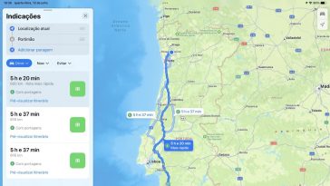Imagem app Mapas da Apple do iPadOS 16 beta 3