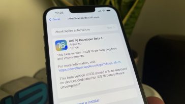 Imagem do iOS 16 beta 4 da Apple