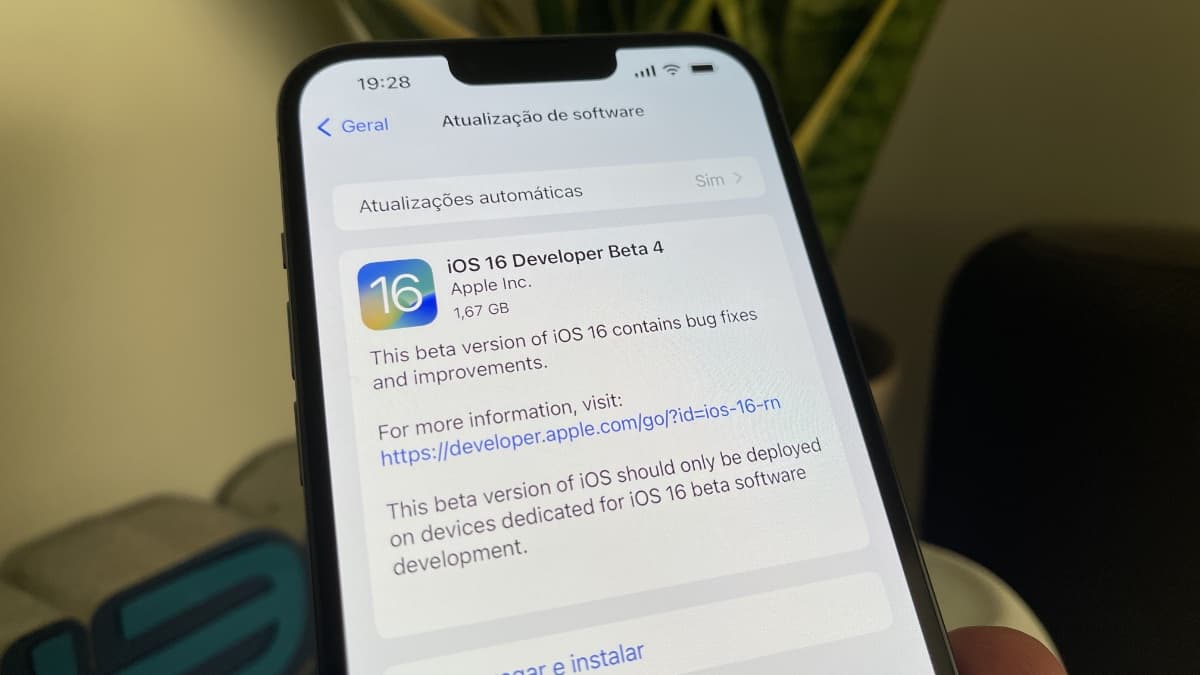 Imagem do iOS 16 beta 4 da Apple