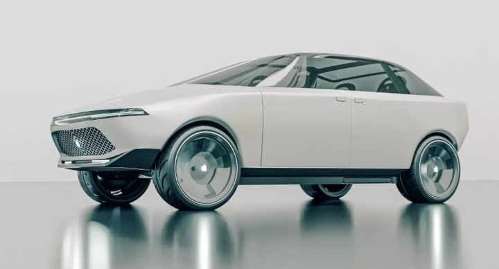 Image conceptuelle de la voiture Apple, une voiture autonome et électrique encore secrète