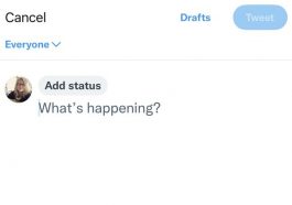 Status no Twitter