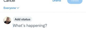 Status no Twitter