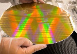 Imagem de wafer de chips em França