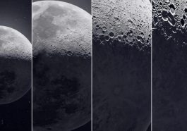 Imagem da Lua com detalhe