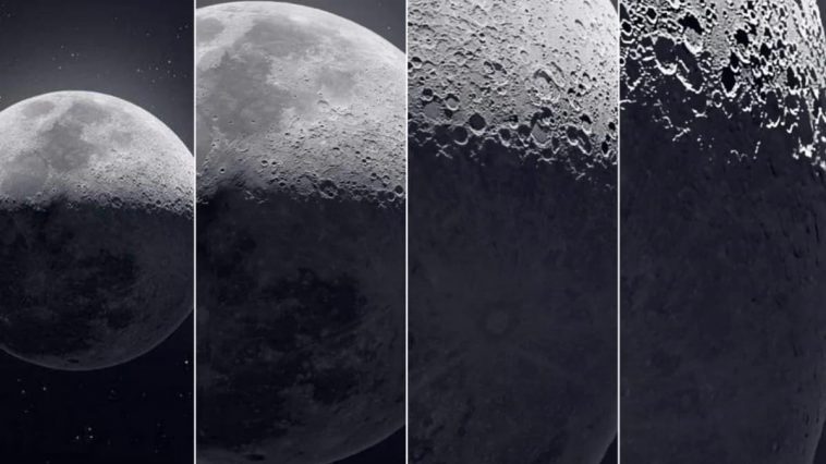 Imagem da Lua com detalhe