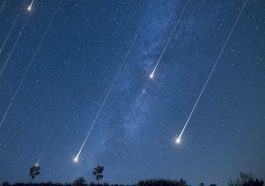 Ilustração Perseidas 2022 ou chuva de estrelas