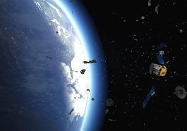 Imagem ilustração detitos de teste russo que ameaçam satélites Starlink