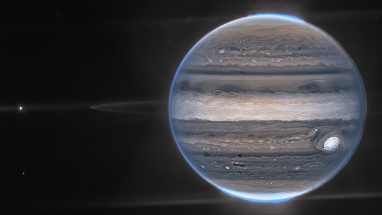 imagem de Júpiter captada pelo teslescópio espacial James Webb da NASA