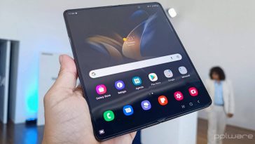Z Fold 4 Galaxy Samsung teste ecrã