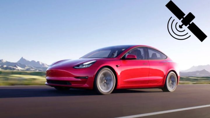 Les voitures Tesla auront accès à Internet via le réseau satellite Starlink 2 Illustration des voitures Tesla connectées aux satellites Starlink