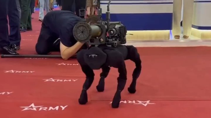 M 81 la Russie montre un chien robot equipe dune