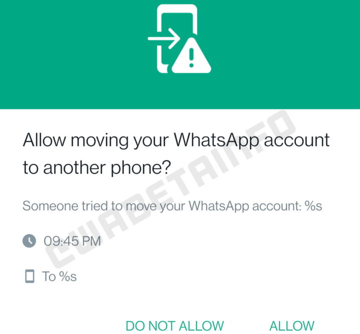 Autorisation de protection du compte de sécurité WhatsApp