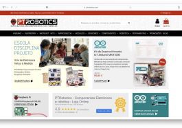 Imagem da frontpage do site da PTRobotics
