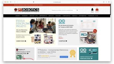 Imagem da frontpage do site da PTRobotics