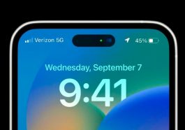 Ilustração iPhone 14 Pro com novo "notch"