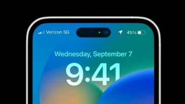 Ilustração iPhone 14 Pro com novo "notch"