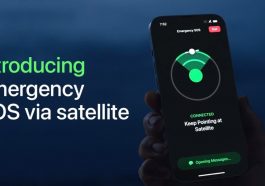 Ilustração de imagem da ligação por satélite iPhone 14