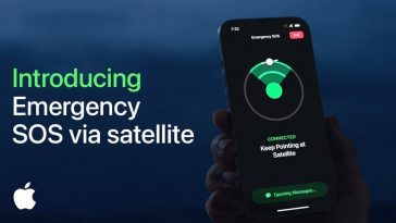 Ilustração de imagem da ligação por satélite iPhone 14