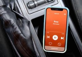 Vista do carro do Spotify