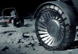 Goodyear produira des pneus sans air pour les rovers lunaires du programme Artemis 38 Ilustração dos pneus Goodyear na Lua