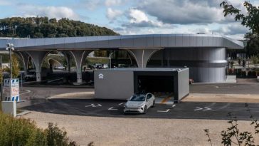 Estação de troca de baterias da NIO, na Alemanha