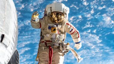 Ilustração astronauta ou cosmonauta russo