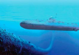 Ilustração de cabos subvmaricos cortados por submarinos