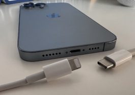 Imagem iPhone com interface Lightning para USB-C