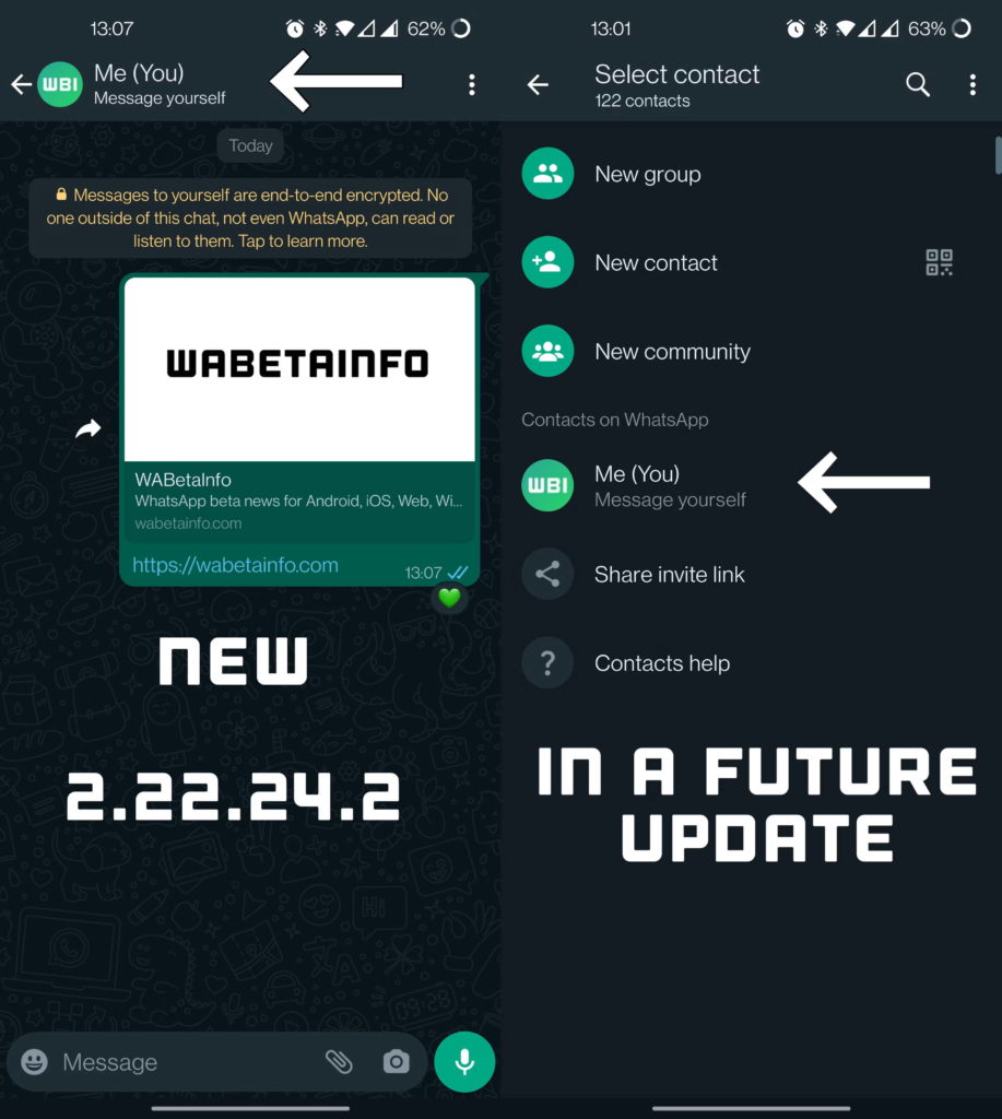 Notes de nouveauté de l'utilisateur des messages WhatsApp