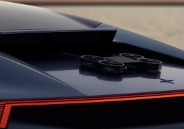 Ilustração da patente da Geely, um drone para carro