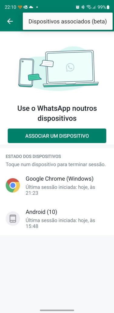 Test de synchronisation des tablettes WhatsApp Android