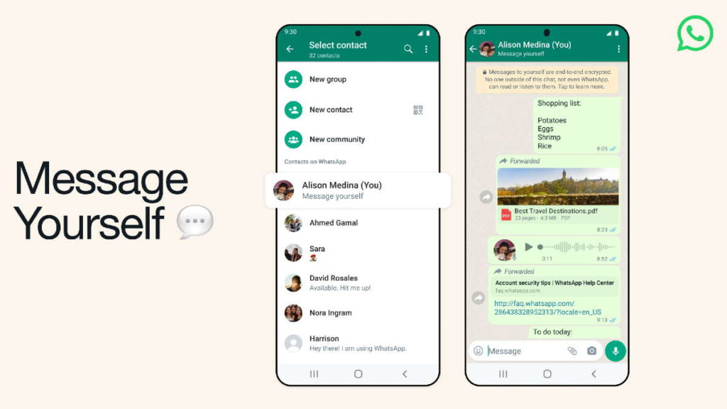 WhatsApp : désormais, tout le monde pourra s'envoyer des messages 3 WhatsApp messages propre bloc-notes