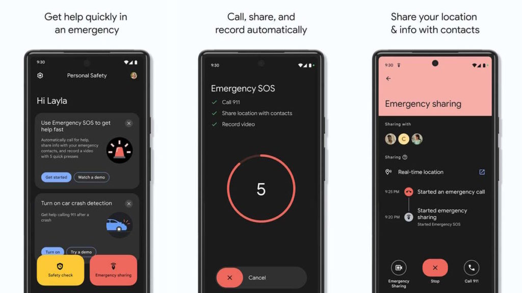 Smartphones de sécurité personnelle Google Android Pixel