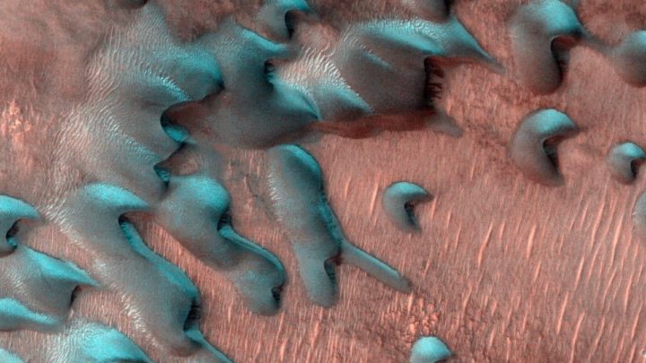 Image de la neige sur Mars capturée par la NASA