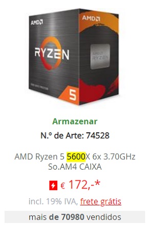 Le processeur AMD Ryzen 5 5600X se vend 4 fois