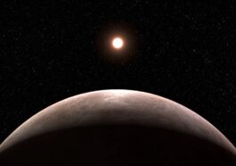 Ilustração do exoplaneta descoberto pelo telescópio James Webb